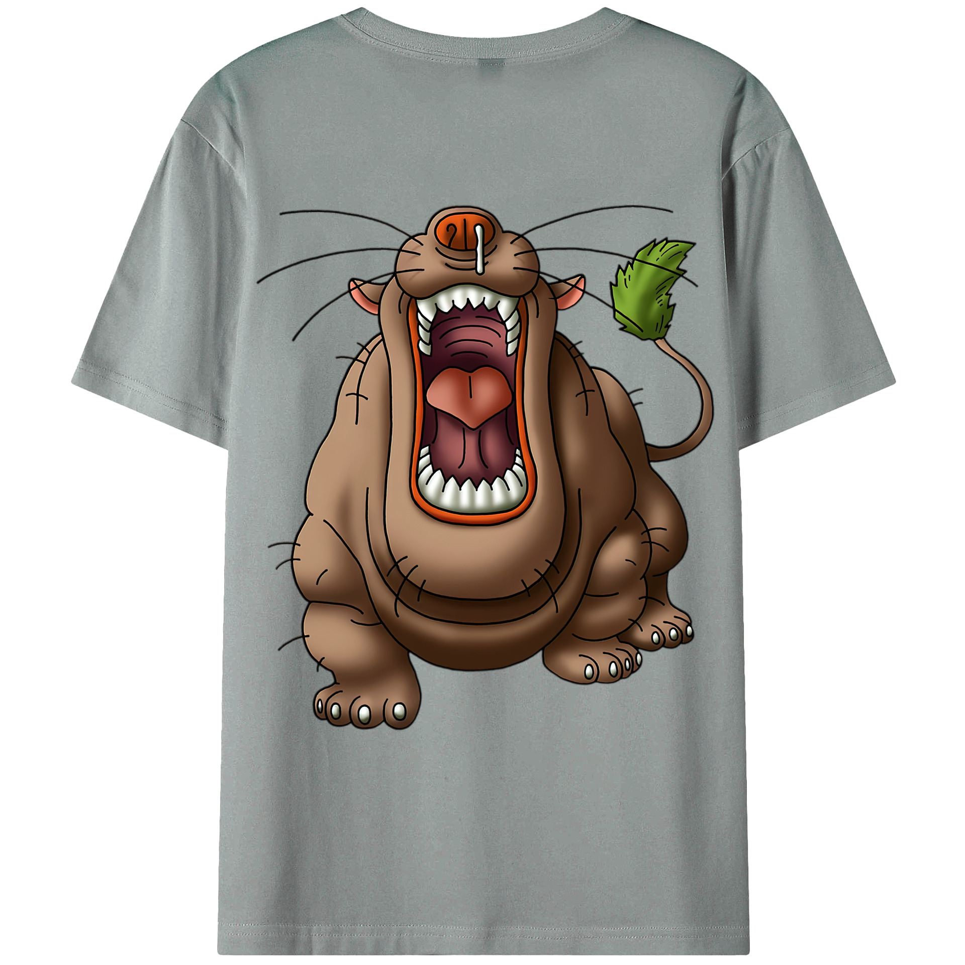 （画像用） ドラゴンクエスト Doragon Kuesuto Dragon Quest 綿100％ メンズ半袖Tシャツ（バックプリント） 通気性